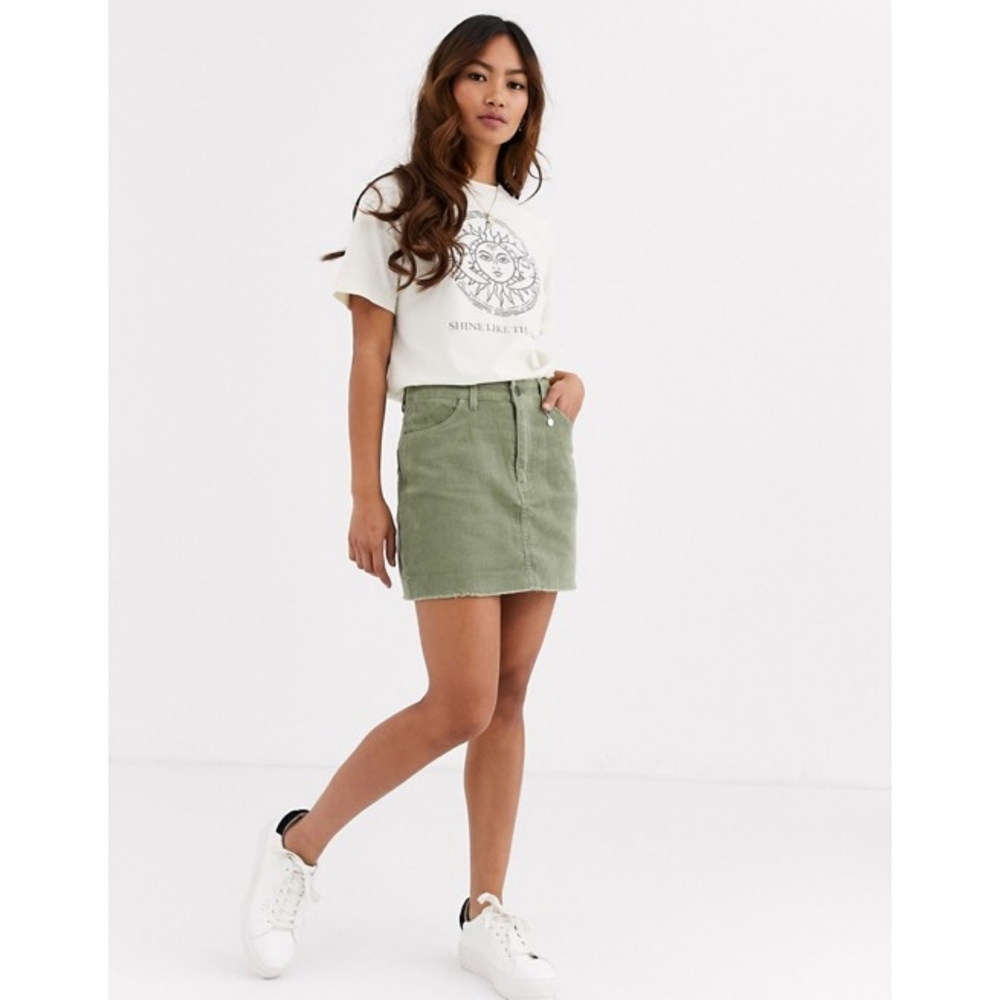 NWT Pull&Bear Corduroy Mini Skirt
